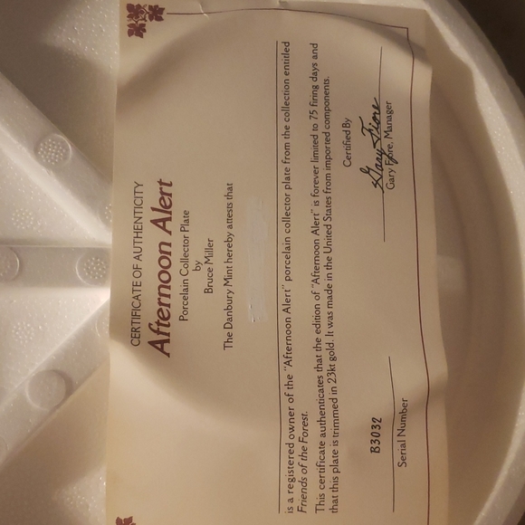 AFTERNOON  ALERT COLLECTOR PLATE - Picture 3 of 5